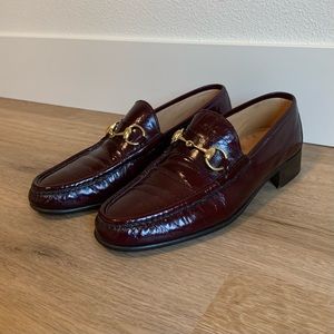 Vintage Gucci Brown Leather Loafers